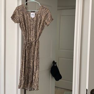Leopard print Midi Dress